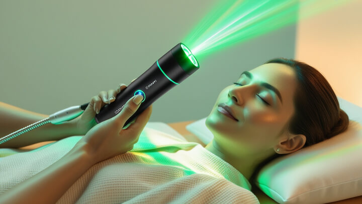 Default_A_serene_woman_in_a_bright_and_warm_Healing_Therapy-green-light-therapy-energytuneup_net